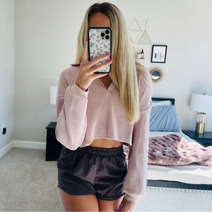 Onia Light Pink Waffle Sweater